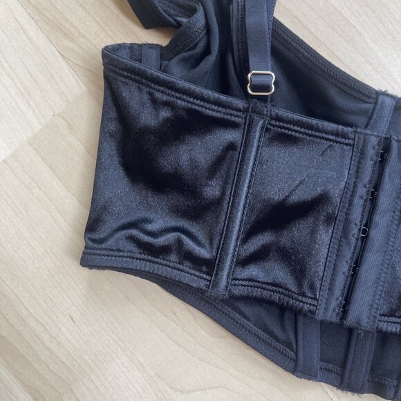 NEW La Senza Unlined Bra Top All Black Sexy Corset Bustier Sexy All Sz XS-XL - Picture 6 of 16